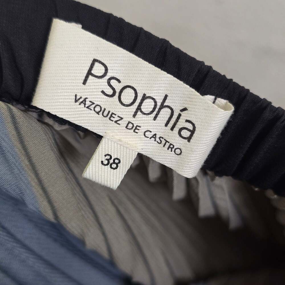 Psophia Vázquez de Castro Colorblock Pleated Midi Skirt Size 38/ US 6 - Picture 2 of 8